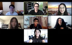 UVA vislang group in a zoom meeting in early 2021.